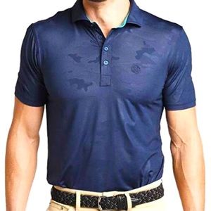 NWT G/FORE Golf Performance Polo - Blue Camo